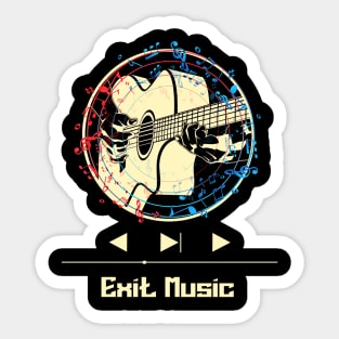 Exit Music on Guitar Sticker